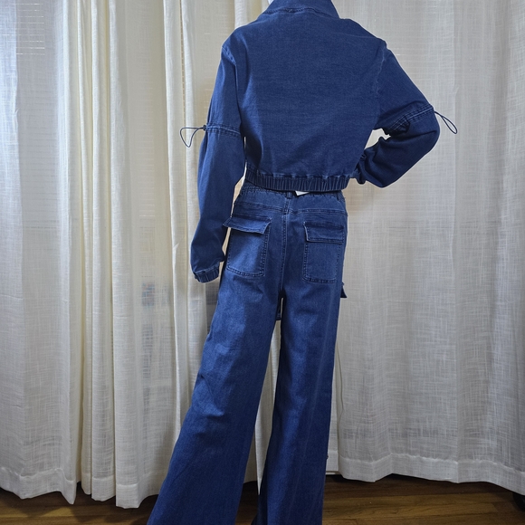 High Rise Blue Denim Women's Jeans - Picture 15 of 16